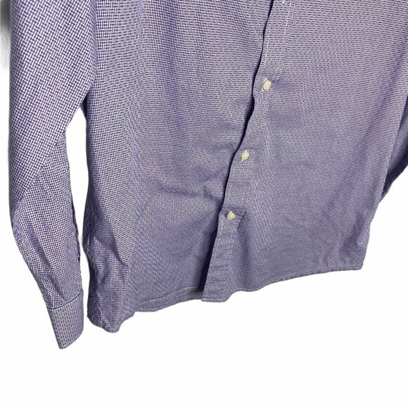 1 Like No Other London Button-up Mens Size 15(M) Purple Long Sleeve Casual Shirt - Picture 6 of 11